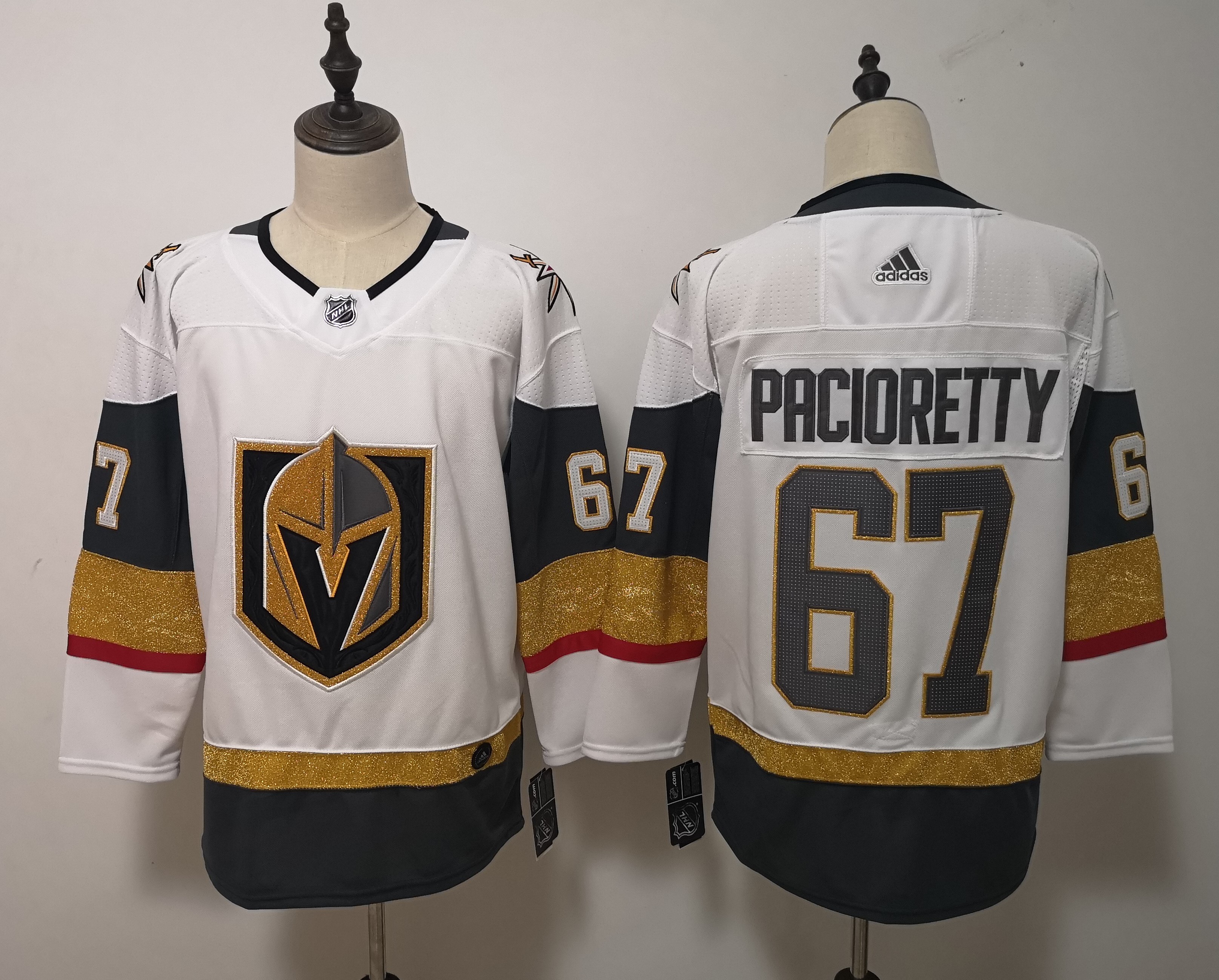 Men's Adidas Vegas Golden Knights #67 Max Pacioretty White Stitched NHL Jersey