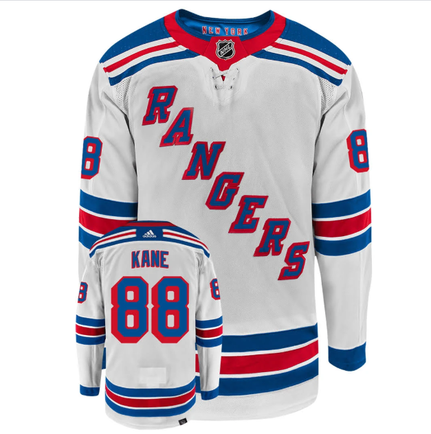 Men's New York Rangers #88 Patrick Kane White Stitched Jersey