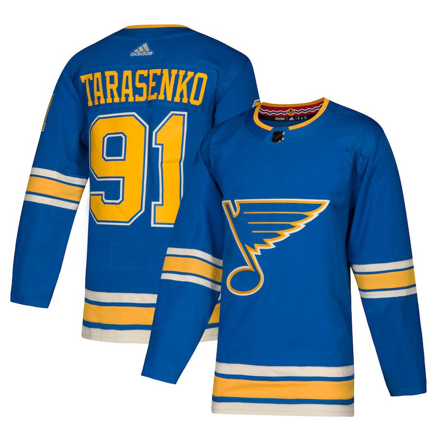 Men's St. Louis Blues #91 Vladimir Tarasenko Blue Stitched NHL Jersey