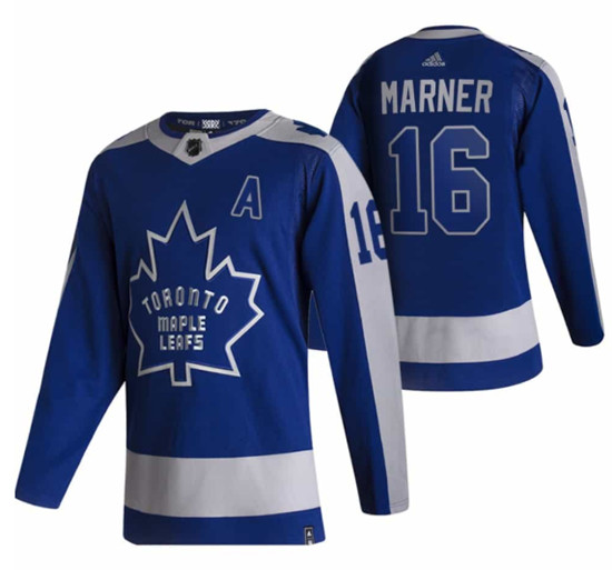 Men's Toronto Maple Leafs #16 Mitchell Marner 2020/2021 Blue Reverse Retro Special Edition Stitched Jersey