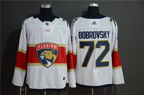 Men's Florida Panthers #72 Sergei Bobrovsky White Stitched NHL Jersey