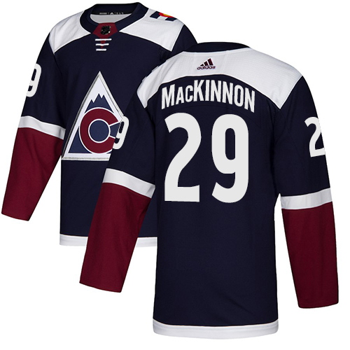 Men's Colorado Avalanche #29 Nathan MacKinnon Navy Blue Stitched NHL Jersey