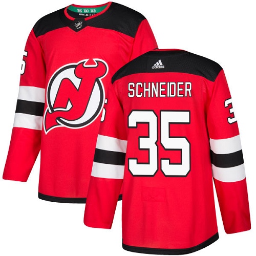 Men's New Jersey Devils #35 Cory Schneider Red Stitched NHL Jersey