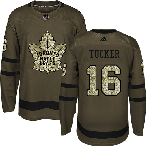 Men's Toronto Maple Leafs #16 Mitchell Marner Green Salute To Service Stitched NHL Jersey