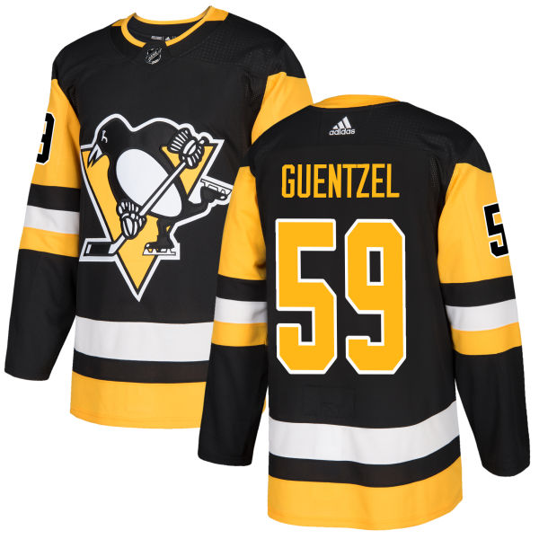 Men's Adidas Pittsburgh Penguins #59 Jake Guentzel Black Stitched NHL Jersey