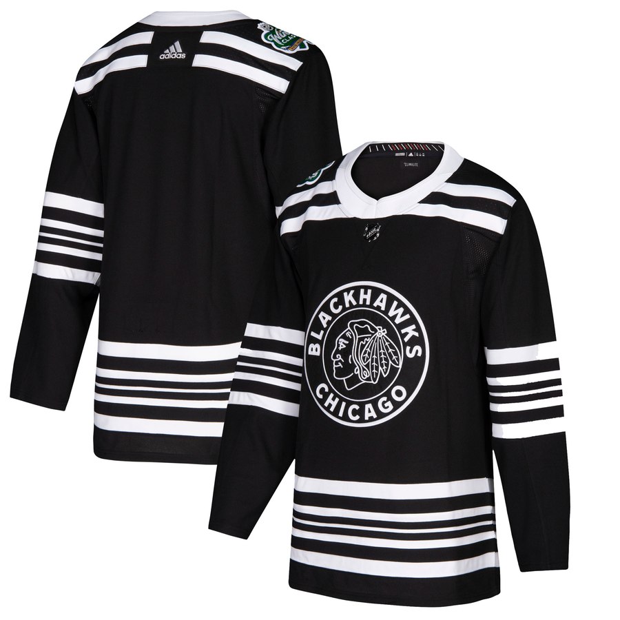 Men's Chicago Blackhawks Black Blank 2019 Winter Classic Stitched NHL Jersey