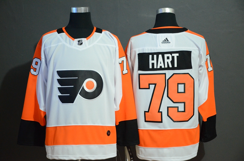 Men's Philadelphia Flyers #79 Carter Hart White Stitched NHL Jersey