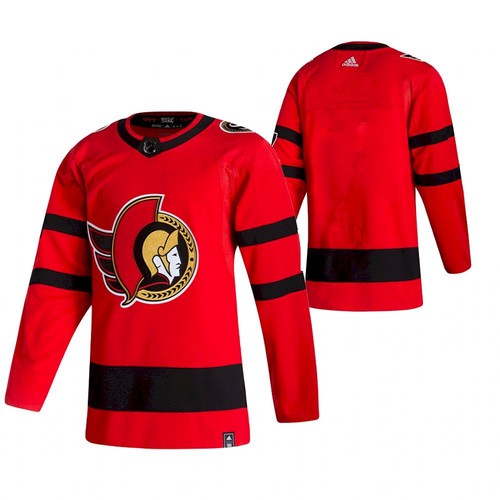 Men's Ottawa Senators 2021 Red Reverse Retro Stitched Jersey