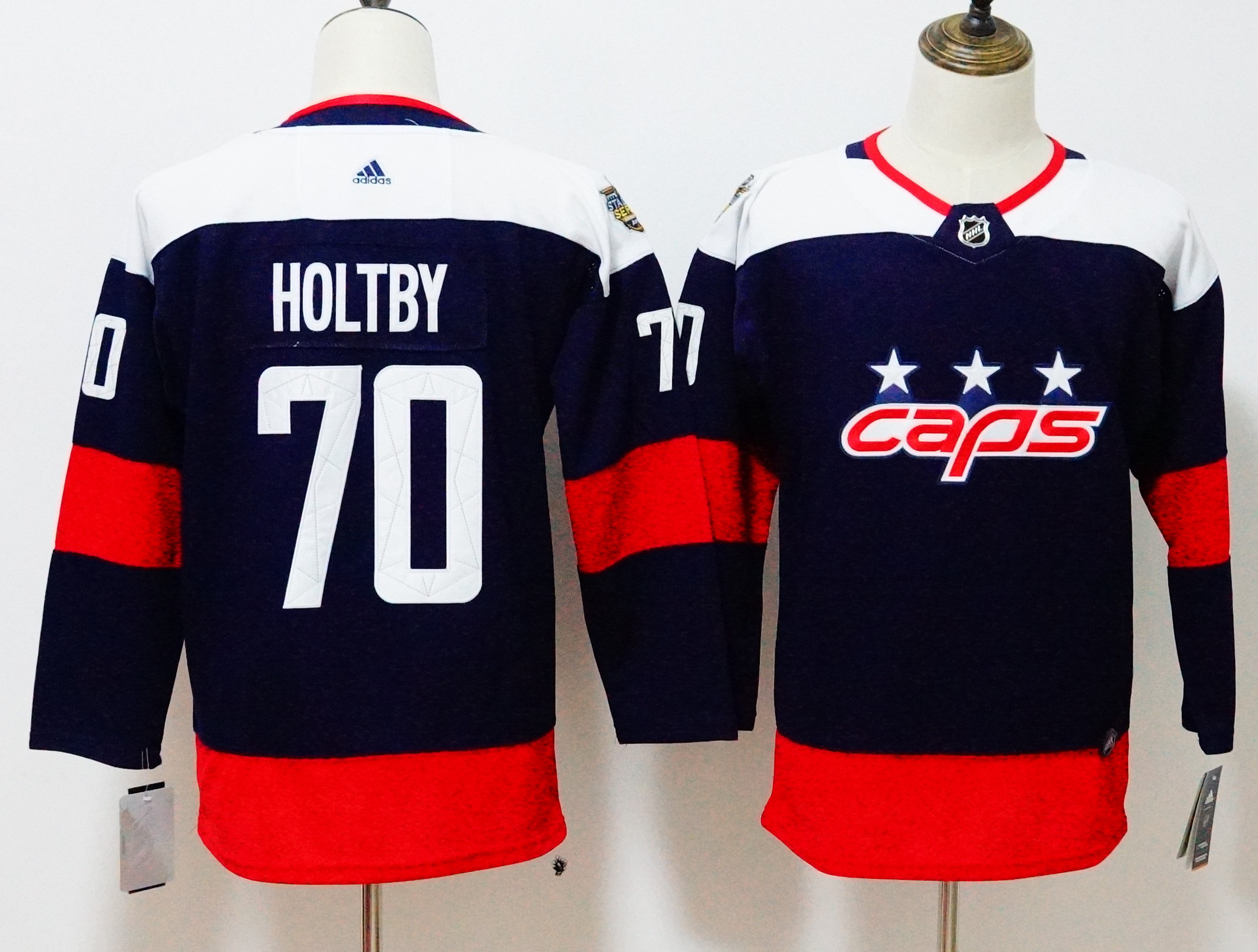 Men's Adidas Washington Capitals #70 Braden Holtby Navy 2018 NHL Stadium Series Authentic Pro Stitched NHL Jersey