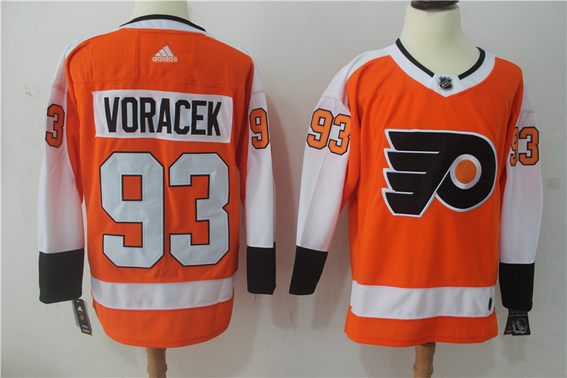 Men's Adidas Philadelphia Flyers #93 Jakub Voracek Orange Stitched NHL Jersey