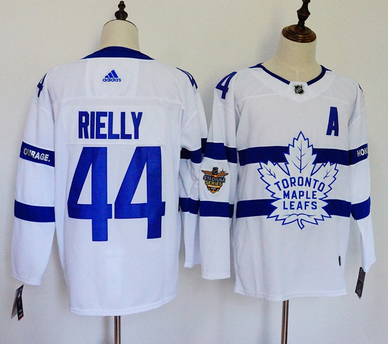 Men's Adidas Toronto Maple Leafs 44 Rielly White 2018 NHL