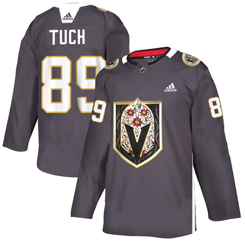 Men's Vegas Golden Knights #89 Alex Tuch Grey Latino Heritage Night Stitched NHL Jersey