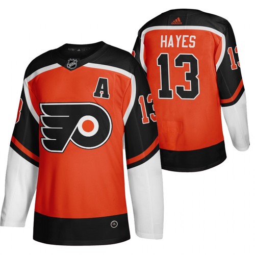 Men's Philadelphia Flyers #13 Kevin Hayes 2021 Orange Reverse Retro Stitched NHL Jersey