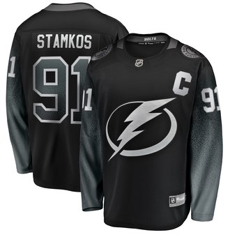 Men's Tampa Bay Lightning #91 Steven Stamkos Black Stitched NHL Jersey