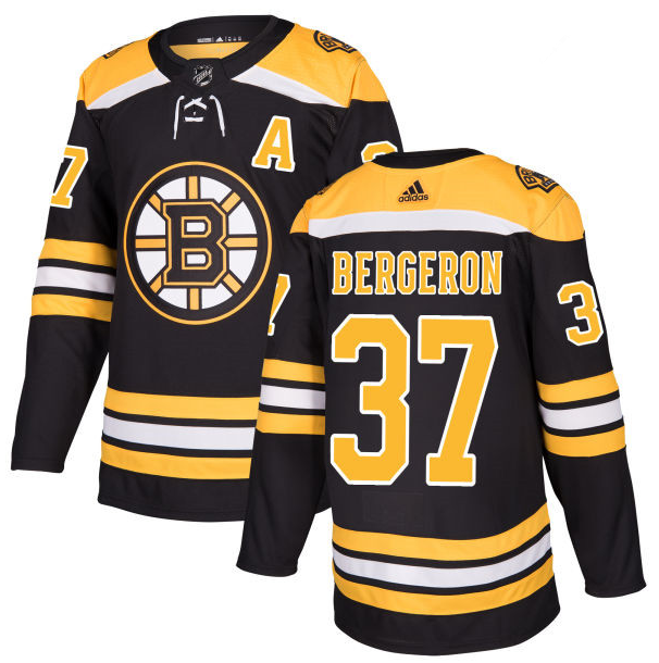 Men's Adidas Boston Bruins #37 Patrice Bergeron Black Stitched NHL Jersey