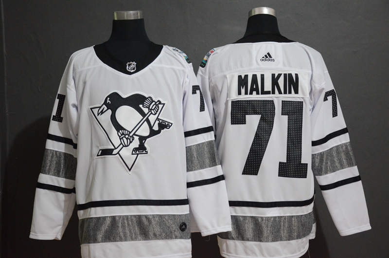 Men's Pittsburgh Penguins #71 Evgeni Malkin White 2019 NHL All-Star Game Jersey