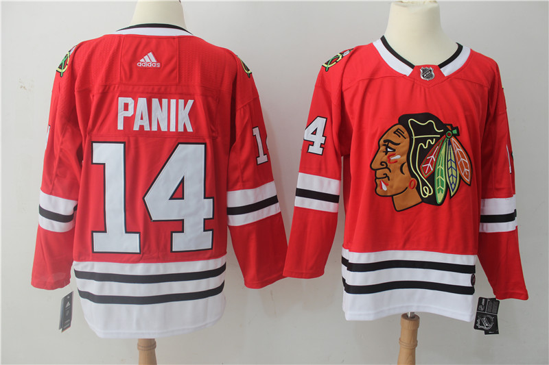 Men's Adidas Chicago Blackhawks #14 Richard Panik Red Stitched NHL Jersey
