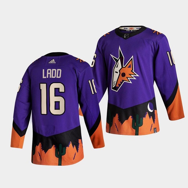 Men's Arizona Coyotes #16 Andrew Ladd Purple Stitched Jersey