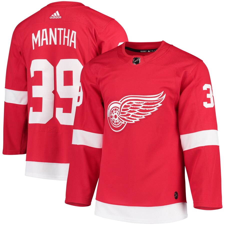 Men's Detroit Red Wings # 39 Anthony Mantha Red Stitched NHL Jersey