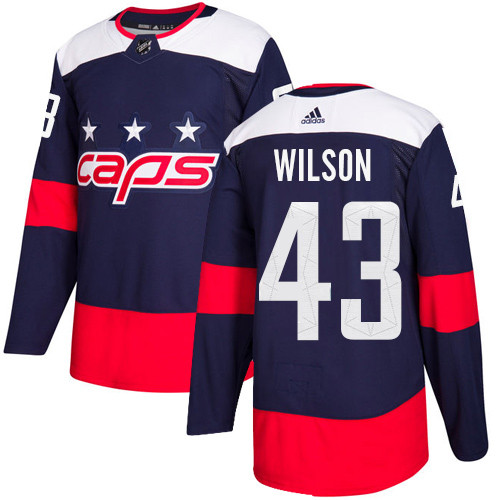 Men's Washington Capitals Navy #43 Tom Wilson Stitched NHL Jersey