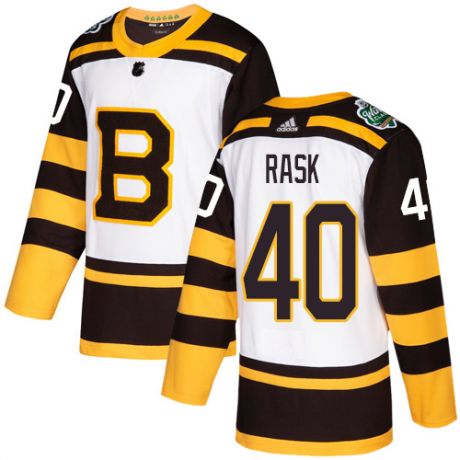Men's Boston Bruins #40 Tuukka Rask White 2019 Classic Stitched NHL Jersey