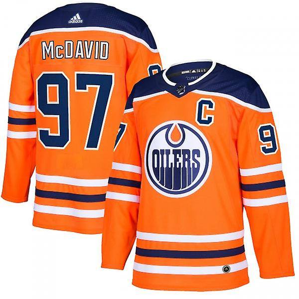 Men's Edmonton Oilers #97 Connor McDavid Orange Stitched NHL Jersey