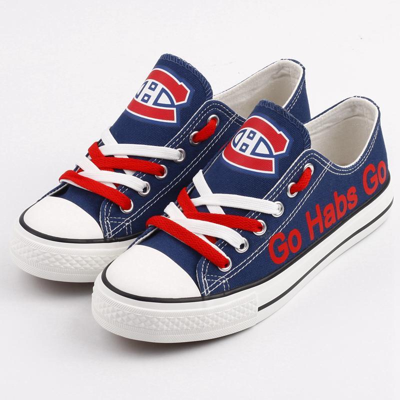 Women And Youth NHL Montreal Canadiens Repeat Print Low Top Sneakers