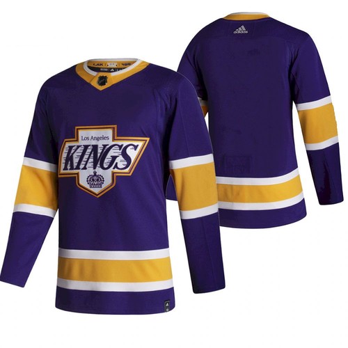 Men's Los Angeles Kings Purple 2020-21 Reverse Retro Stitched NHL Jersey