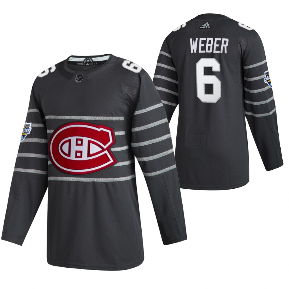 Men's Montreal Canadiens #6 Shea Weber 2020 White All Star Stitched NHL Jersey