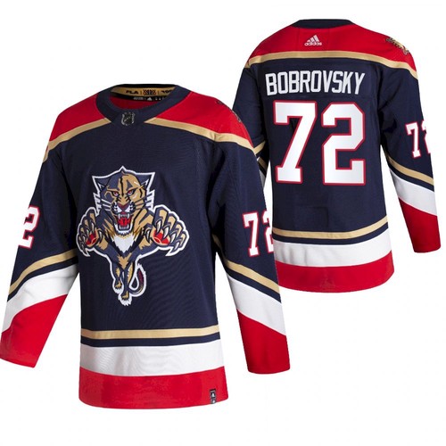Men's Florida Panthers #72 Sergei Bobrovsky Black 2020-21 Reverse Retro Stitched NHL Jersey
