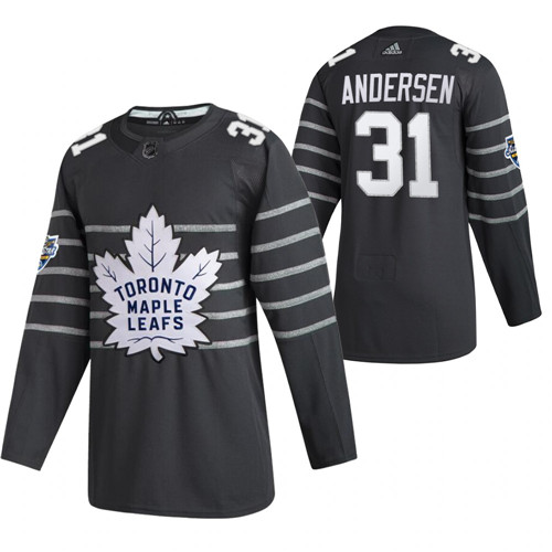 Men's Toronto Maple Leafs #31 Frederik Andersen 2020 Grey All Star Stitched NHL Jersey