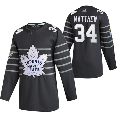 Men's Toronto Maple Leafs #34 Auston Matthews 2020 Grey All Star Stitched NHL Jersey