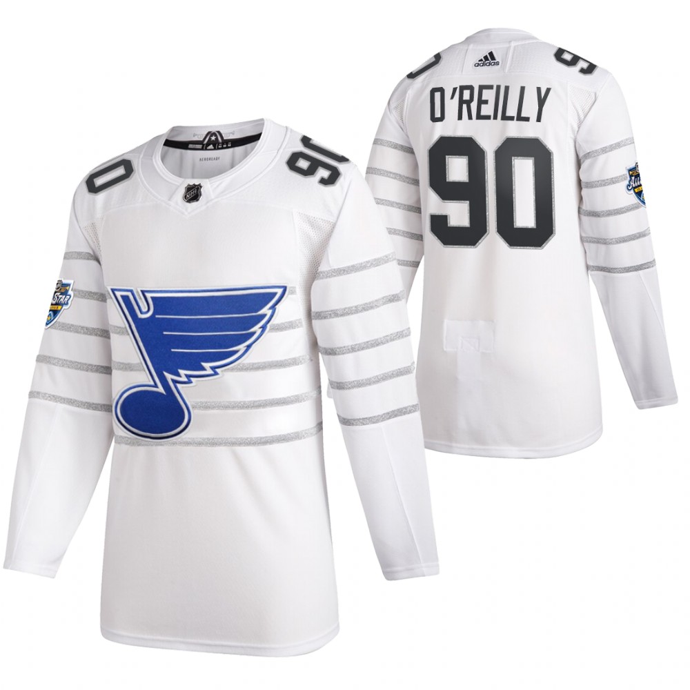 Men's St. Louis Blues #90 Ryan O'Reilly 2020 White All Star Stitched NHL Jersey