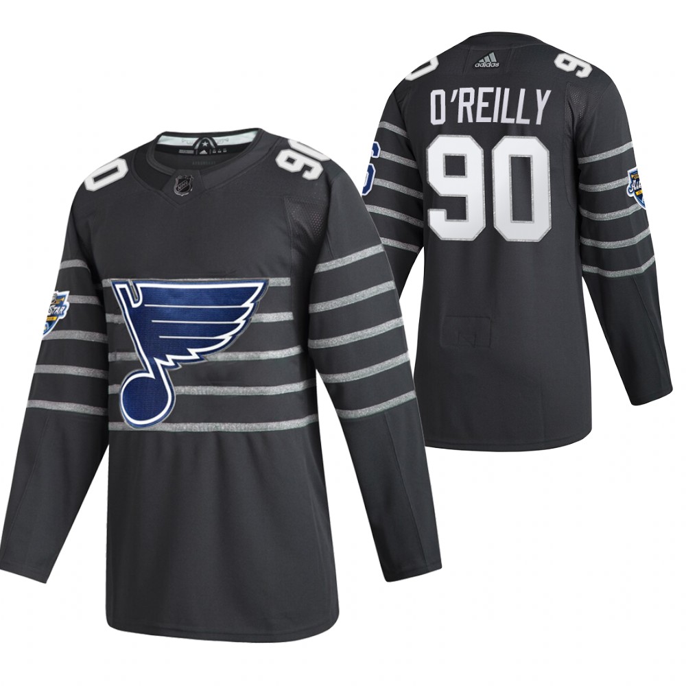 Men's St. Louis Blues #90 Ryan O'Reilly 2020 Grey All Star Stitched NHL Jersey
