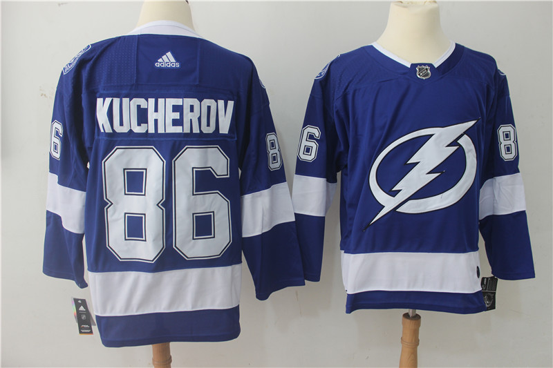 Men's Adidas Tampa Bay Lightning #86 Nikita Kucherov Blue Stitched NHL Jersey