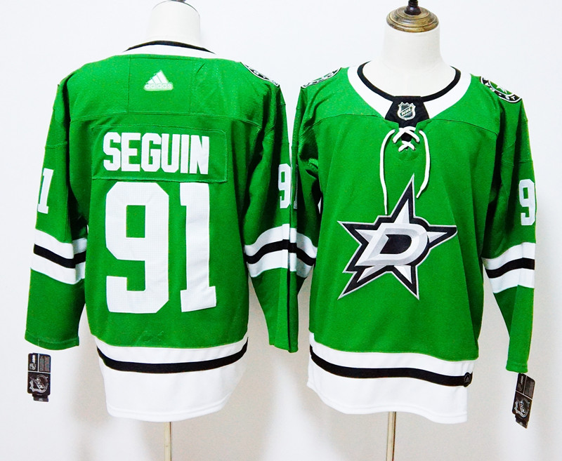 Men's Adidas Dallas Stars #91 Tyler Seguin Green Stitched NHL Jersey