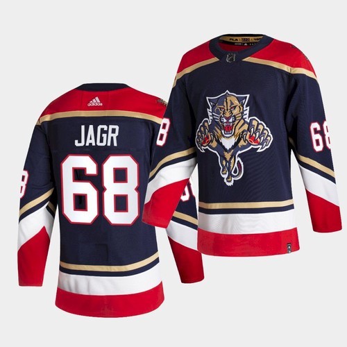 Men's Florida Panthers #68 Jaromir Jagr Black 2020-21 Reverse Retro Stitched NHL Jersey