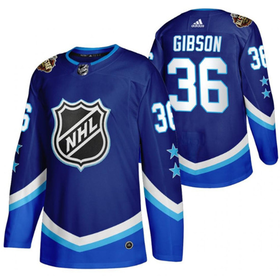 Men's Anaheim Ducks #36 John Gibson 2022 All-Star Blue Stitched Jersey