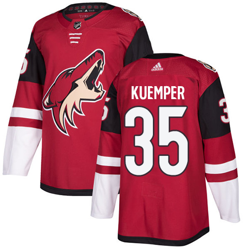 Men's Arizona Coyotes #35 Darcy Kuemper Burgundy Red 2018 Season Home Stitched NHL Jersey