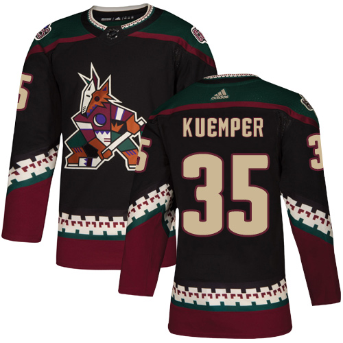 Men's Arizona Coyotes #35 Darcy Kuemper Black Stitched NHL Jersey