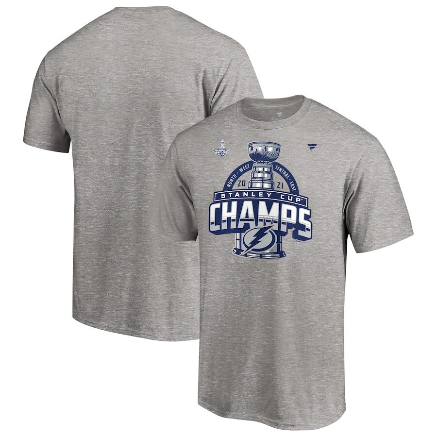 Men's Tampa Bay Lightning Grey 2021 Stanley Cup Champions Locker Room T-Shirt