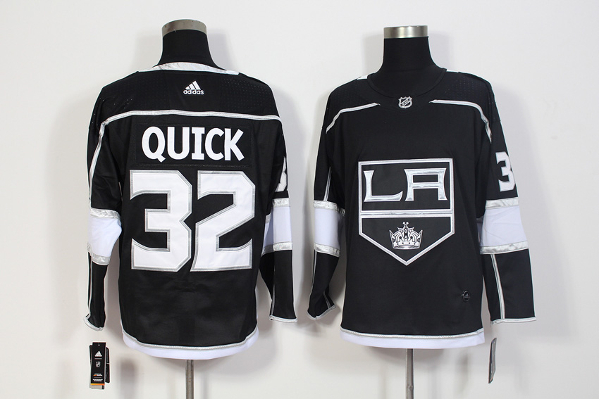 Men's Adidas Los Angeles Kings #32 Jonathan Quick Black Stitched NHL Jersey