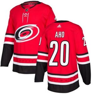 Men's Carolina Hurricanes #20 Sebastian Aho Red Stitched NHL Jersey