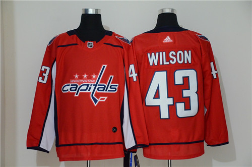 Men's Washington Capitals #43 Tom Wilson Red Stitched NHL Jersey