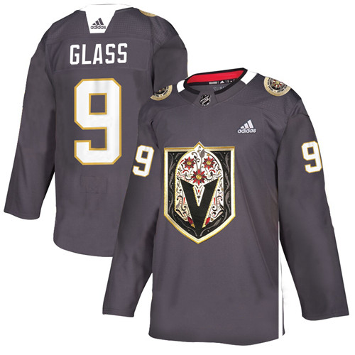 Men's Vegas Golden Knights #9 Cody Glass Grey Latino Heritage Night Stitched NHL Jersey