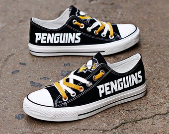 Women And Youth NHL Pittsburgh Penguins Repeat Print Low Top Sneakers