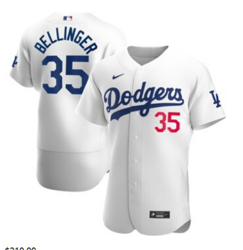 Men's Los Angeles Dodgers #35 Cody Bellinger White Flex Base Stitched MLB Jersey
