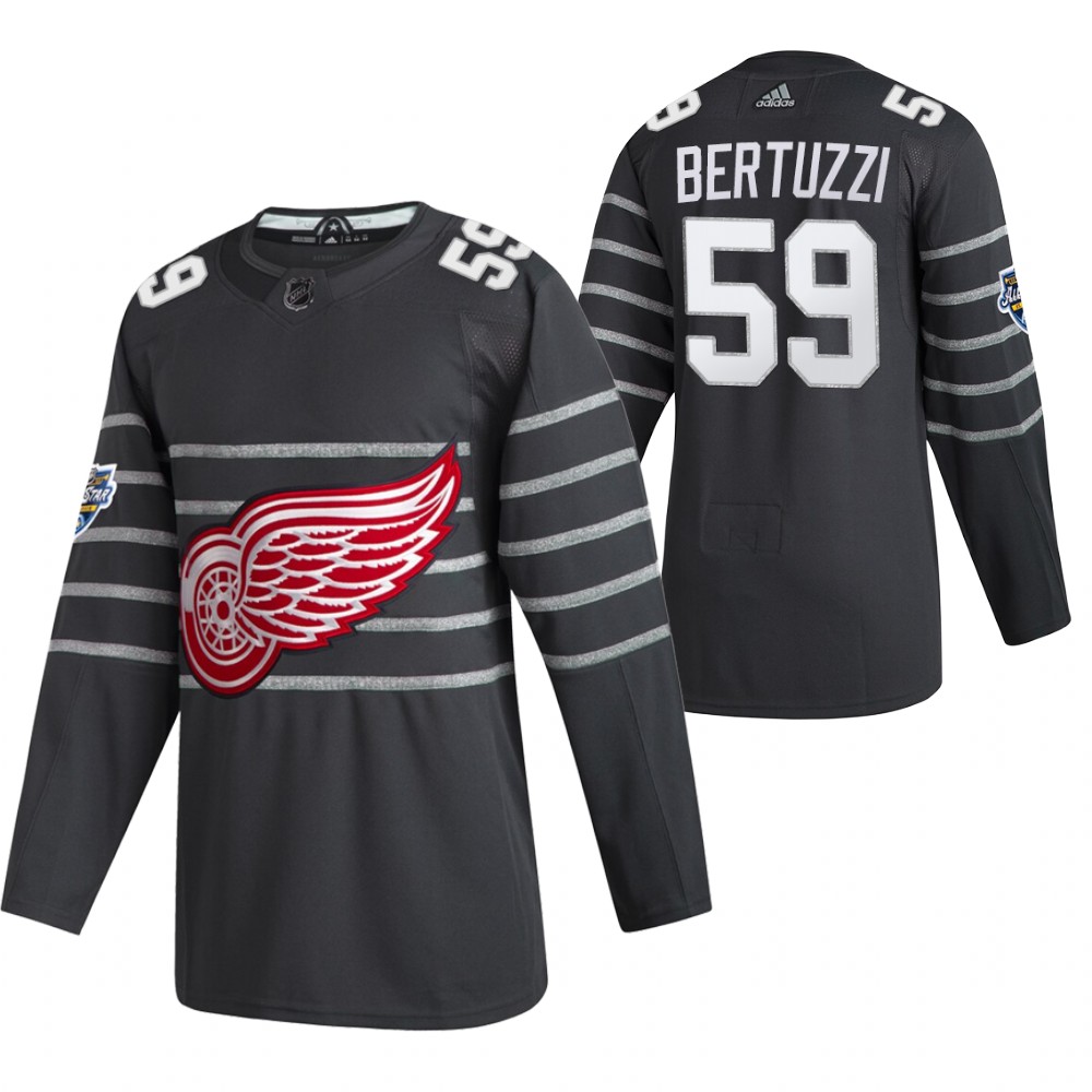 Men's Detroit Red Wings #59 Tyler Bertuzzi 2020 Grey All Star Stitched NHL Jersey