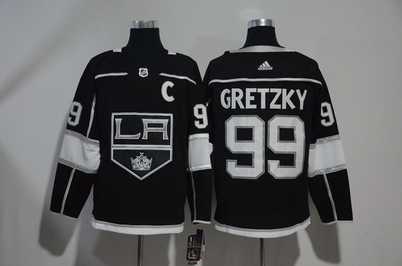 Men's Los Angeles Kings #99 Wayne Gretzky Black Stitched NHL Jersey