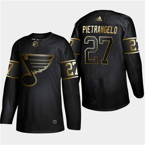 Men's St. Louis Blues #27 Alex Pietrangelo 2019 Black Golden Edition Stitched NHL Jersey
